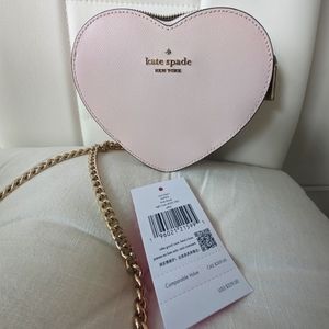 NEW Kate Spade New York love shack mini heart crossbody pink